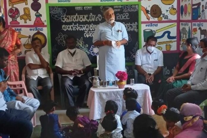 Tunkur Tumakuru Tiptur Anganwadi Centres Education Minister B C Nagesh