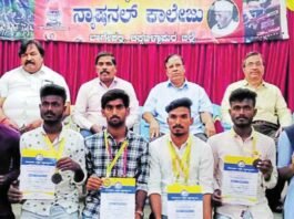 National College Students Win Medals at Bengaluru North University Athletics Championship