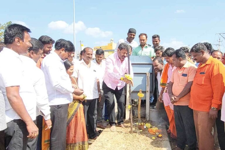 Honnali M P Renukacharya Construction Works Groundbreaking