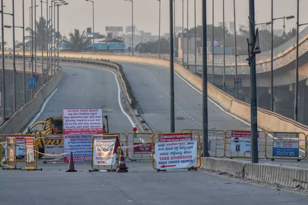 Bengaluru Tumkur Road Goraguntepalya Flyover Repair