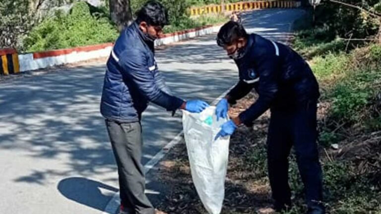Chikkaballapur Taluk Nandi Hills Road Cleaning by Karnataka State Tourism Development Corporation KSTDC
