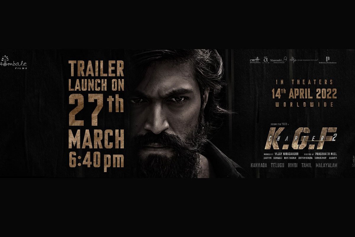 Rocking Star Yash Kannada Movie KGF-2 Trailer Release Prashanth Neel Vijay Kirgandur Hombale Films