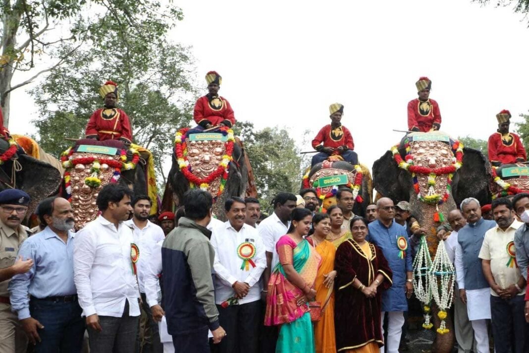 Mysore Dasara Jamboo Savari elephants