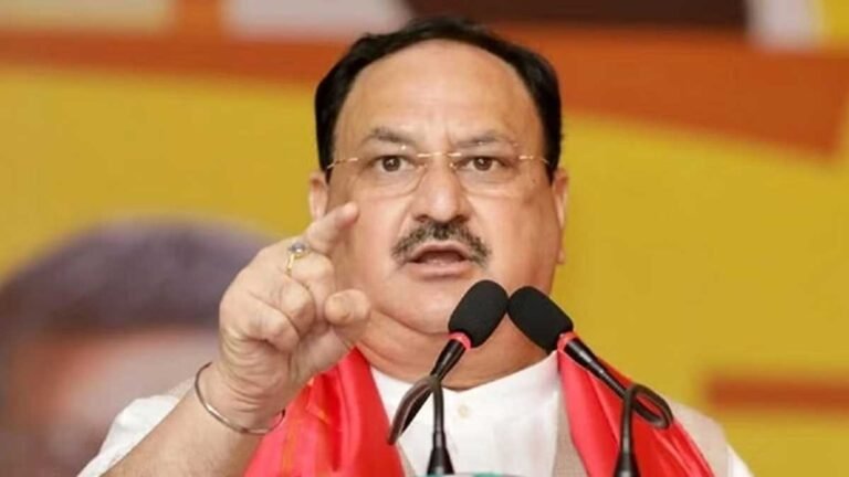 BJP President JP Nadda and Congress leader Rahul Gandhi in a political debate