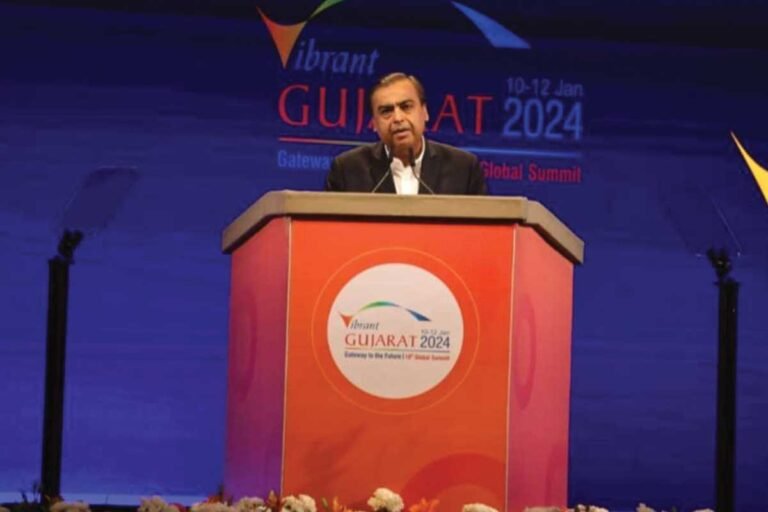 Mukesh Ambani Praises PM Modi at Vibrant Gujarat Summit