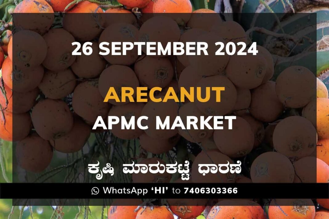 Arecanut Karnataka APMC Agriculture Market Price ಅಡಿಕೆ ಕೃಷಿ ಮಾರುಕಟ್ಟೆ ಧಾರಣೆ