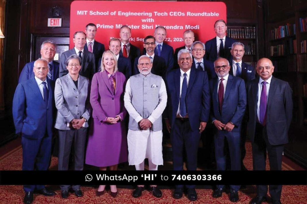 Prime Minister of Indua Narendra Modi meets top US tec CEOs