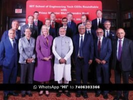 Prime Minister of Indua Narendra Modi meets top US tec CEOs