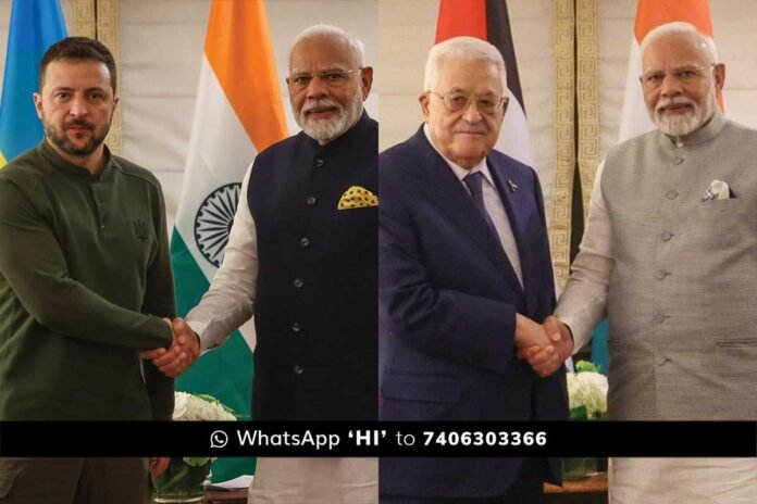 Prime Minister Narendra Modi met with Palestinian President and Ukraine President Zelensky