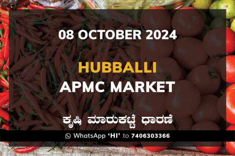 Hubballi Hubli APMC Agriculture Market ಹುಬ್ಬಳ್ಳಿ ಕೃಷಿ ಮಾರುಕಟ್ಟೆ ಧಾರಣೆ