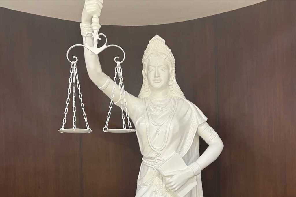 New Lady of Justice without Blindfold Supreme Court of India