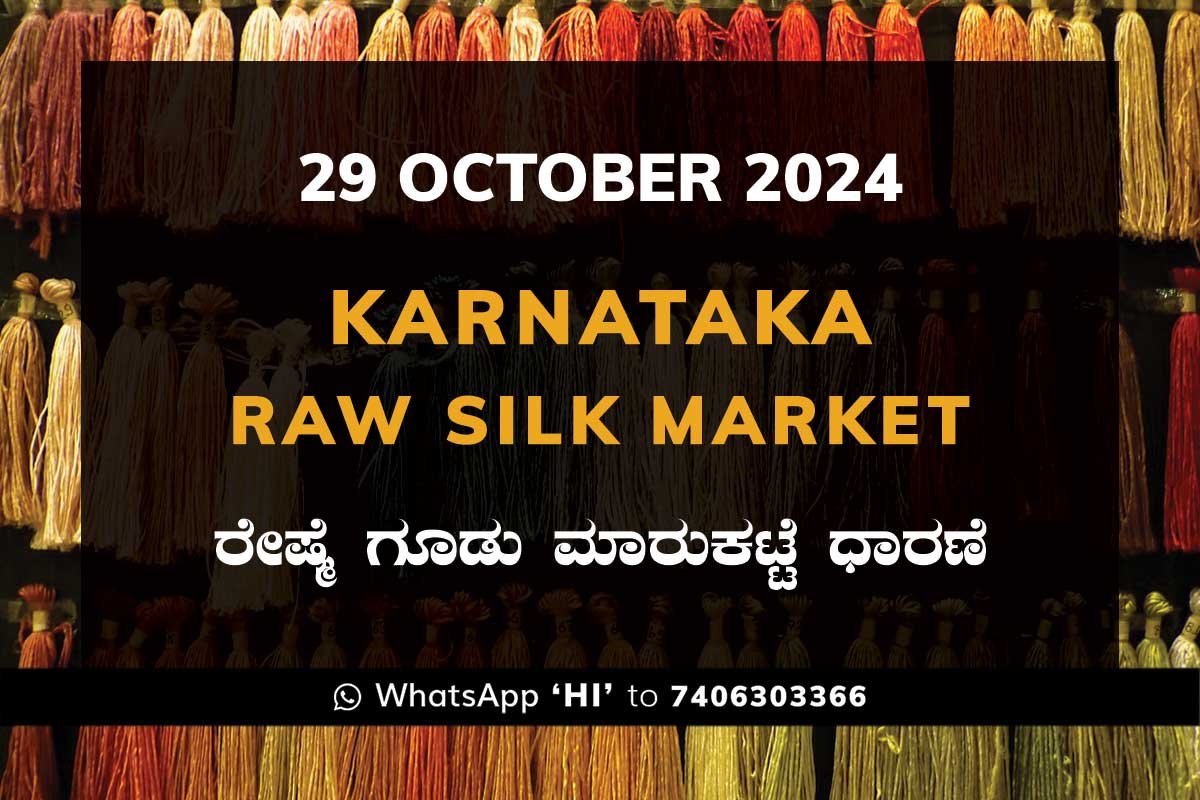 Karnataka Raw Silk Yarn Exchange Market Filature Price Rate ಕರ್ನಾಟಕ ರೇಷ್ಮೆ ನೂಲು ಮಾರುಕಟ್ಟೆ ಧಾರಣೆ