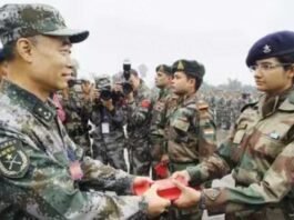 India china soldiers exchange Sweets across LAC