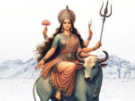 Shailaputri Puja on the first day of Navratri