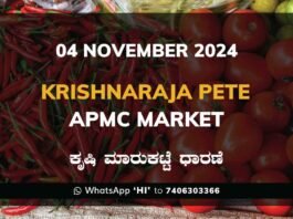 Krishnaraja Pete (KR Pete) APMC Agriculture Market Daily Price Report ಕೃಷ್ಣರಾಜಪೇಟೆ (ಕೆ ಆರ್ ಪೇಟೆ) ಕೃಷಿ ಮಾರುಕಟ್ಟೆ ಧಾರಣೆ