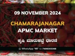 Chamarajanagar APMC Agriculture Market Daily Price Report ಚಾಮರಾಜನಗರ ಕೃಷಿ ಮಾರುಕಟ್ಟೆ ಧಾರಣೆ