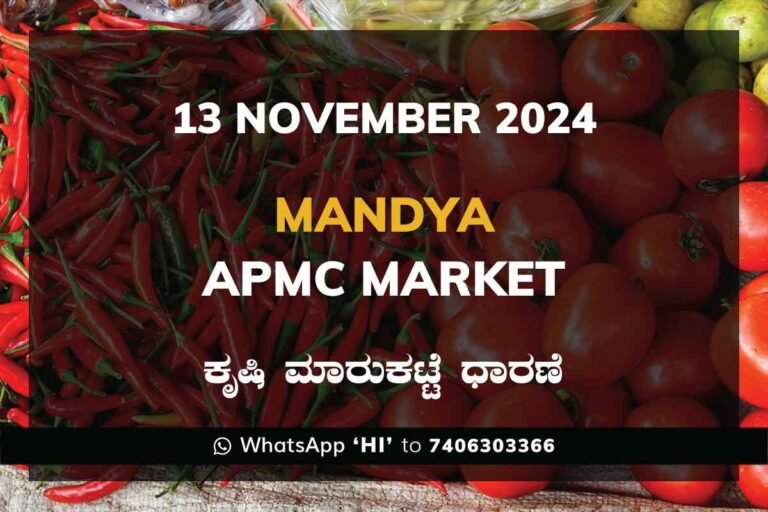 Mandya APMC Agriculture Market Daily Price Rate List ಮಂಡ್ಯ ಕೃಷಿ ಮಾರುಕಟ್ಟೆ ಧಾರಣೆ