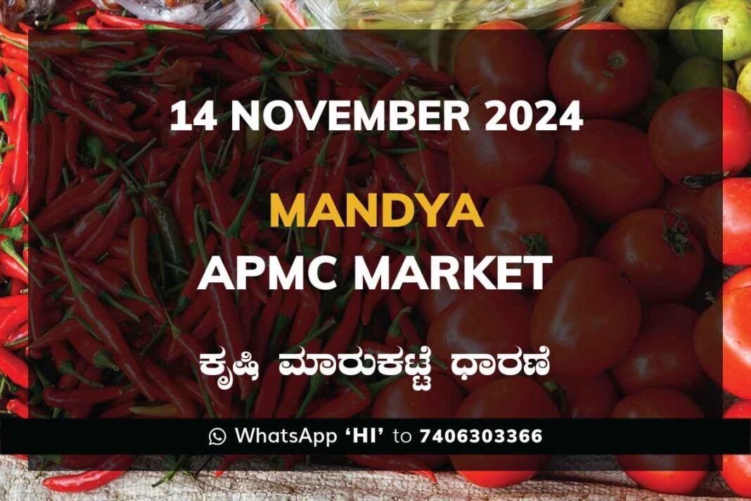 Mandya APMC Agriculture Market Daily Price Rate List ಮಂಡ್ಯ ಕೃಷಿ ಮಾರುಕಟ್ಟೆ ಧಾರಣೆ