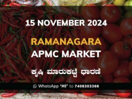 Ramanagara APMC Agriculture Market Daily Price Report ರಾಮನಗರ ಕೃಷಿ ಮಾರುಕಟ್ಟೆ ಧಾರಣೆ