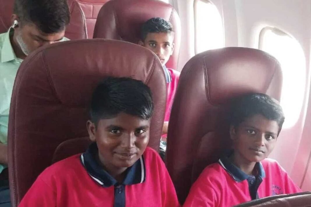 Koppal Government school Children Plane Trip