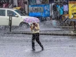 Rain in southern interior