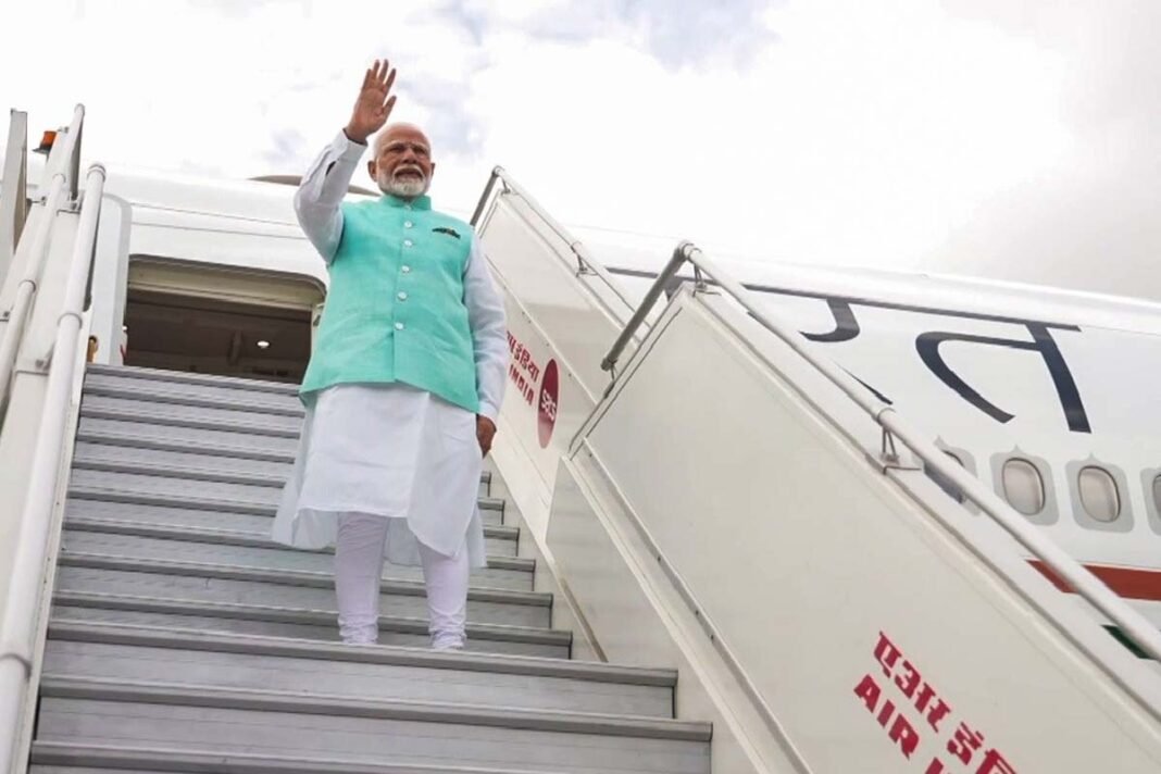 Prime Minister Narendra Modi has left for Paris