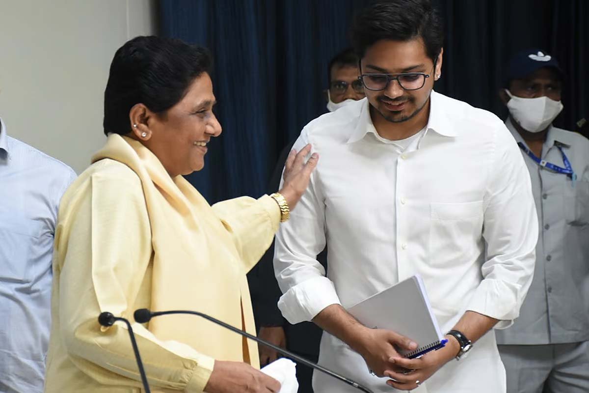 Akash Anand and Mayawati