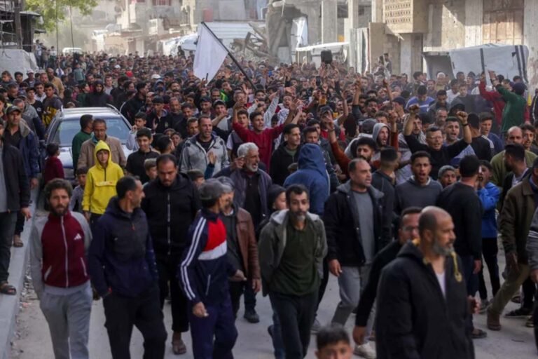 Palestinians protest against Hamas