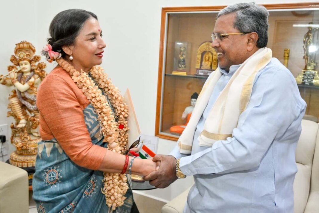 Shabana Azmi and Chief Minister Siddaramaiah