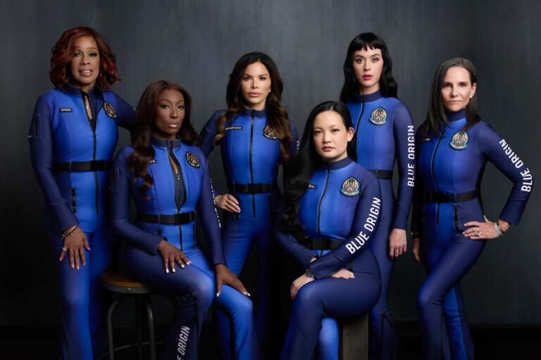 Singer Katy Perry and female crew