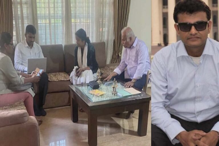 A team of NIA officers visited the house of Bharat Bhushan,'s resident