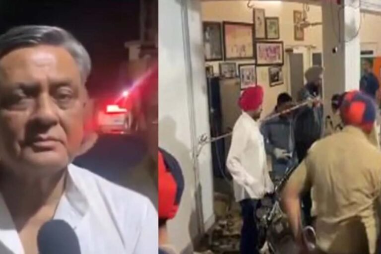 A blast occurred in front of BJP leader Manoranjan Kalia's house