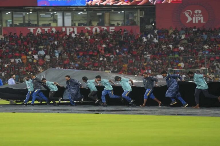 RCB vs KKR match cancelled due to rain