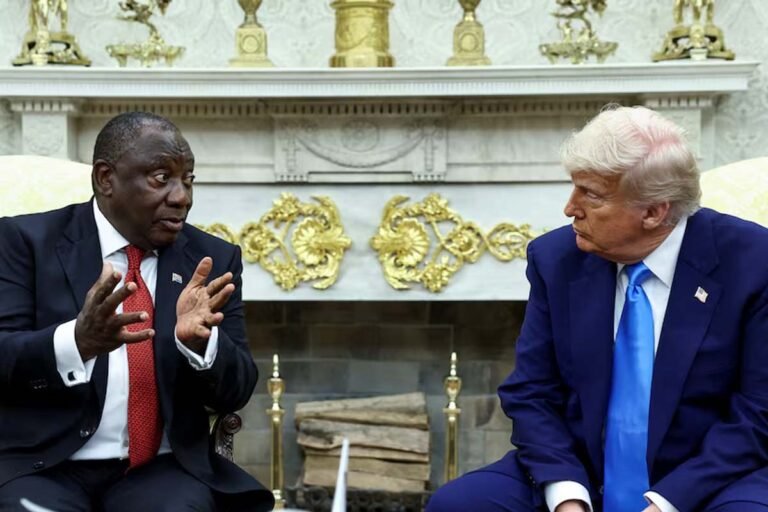 US President Trump and South African President Cyril Ramaphosa