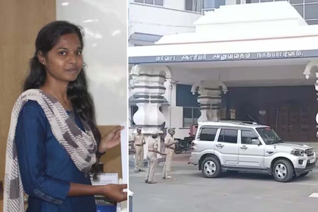Woman constable found dead in Nagapattinam District Magistrate's Office Woman constable found dead in Nagapattinam District Magistrate's Office