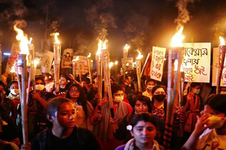 Thousands of women's rights activists took part in a protest