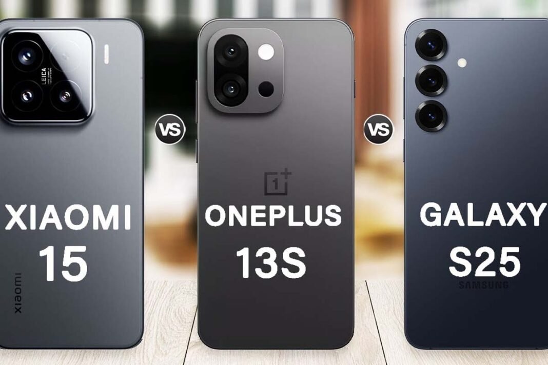 Comparison of three compact phones