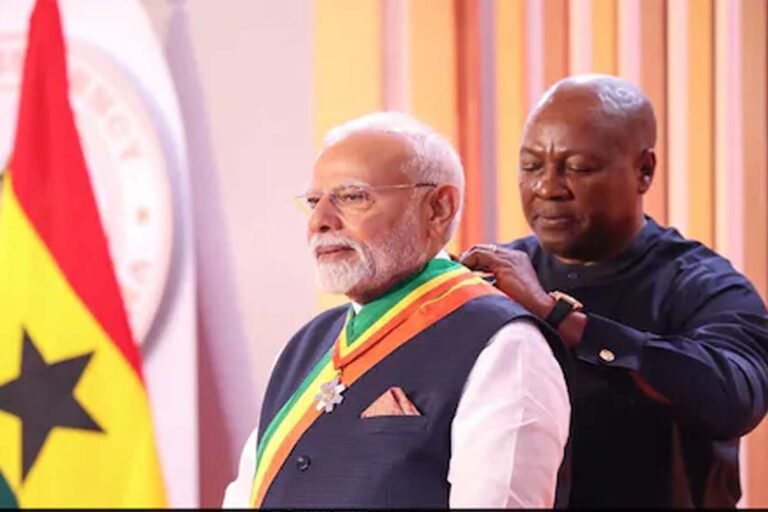 Modi receives Ghana's national honour