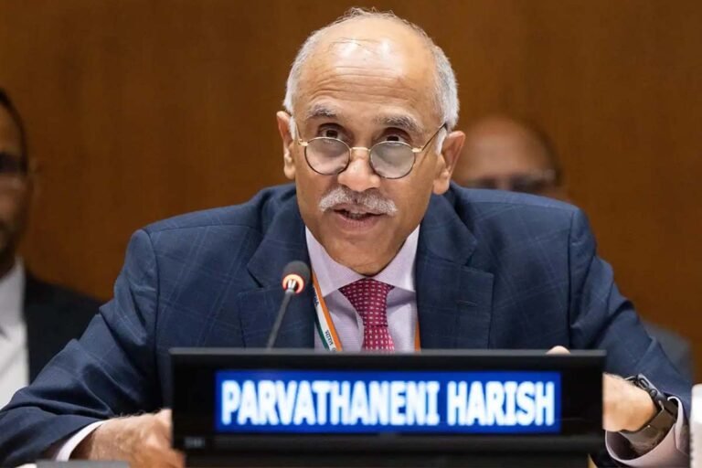 India's representative Parvatneni Harish