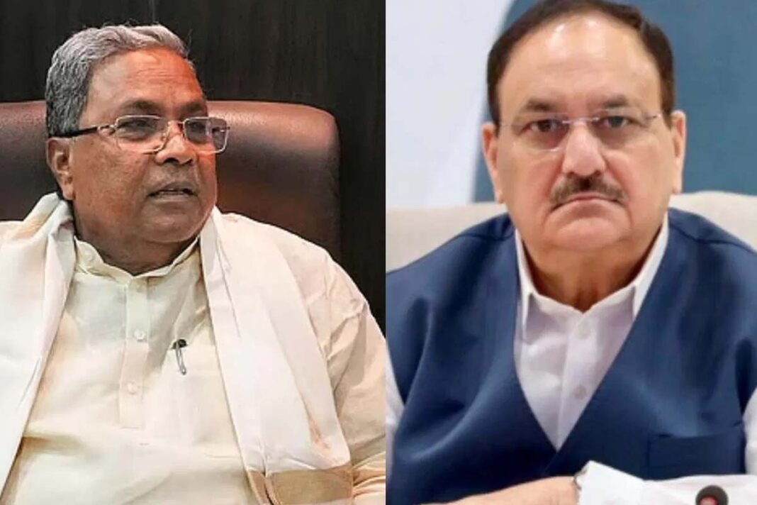 CM Siddaramaiah and J.P. Nadda