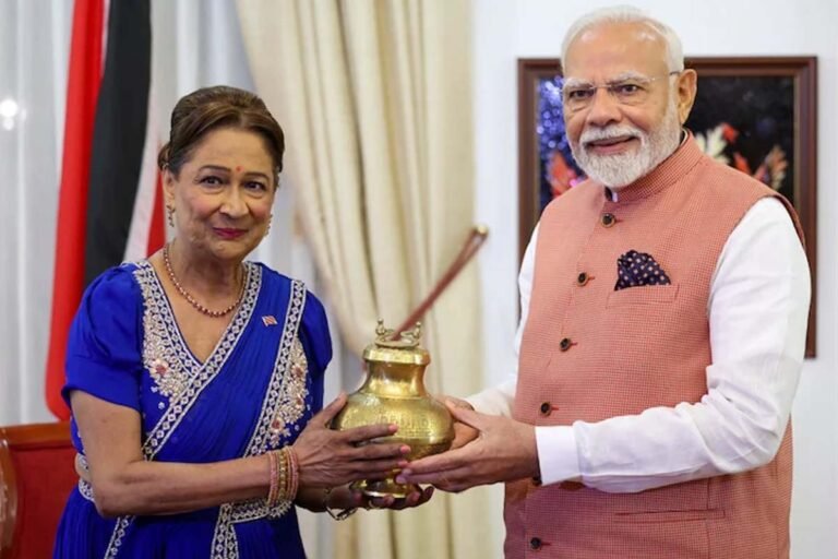 Prime Minister Kamala Prasad-Bissessar and Modi