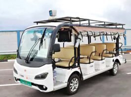 The country's first driverless bus