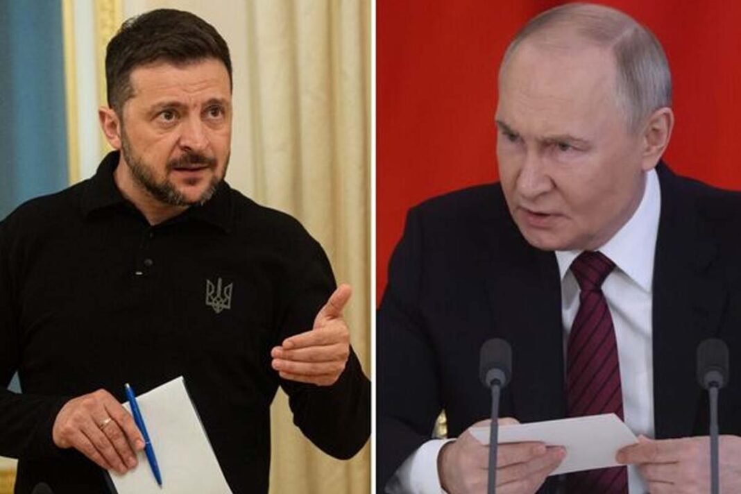 Ukrainian President Volodymyr Zelenskyy and Russian President Vladimir Putin