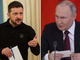 Ukrainian President Volodymyr Zelenskyy and Russian President Vladimir Putin