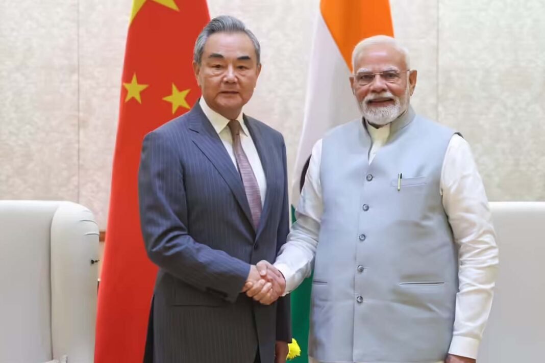 Chinese Foreign Minister Wang Yi and Modi