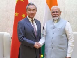Chinese Foreign Minister Wang Yi and Modi