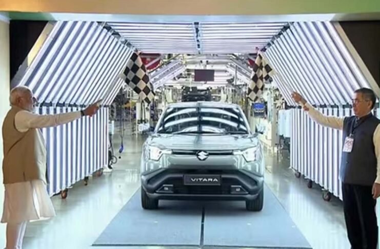Prime Minister Narendra Modi launched the Maruti e-Vitara electric car