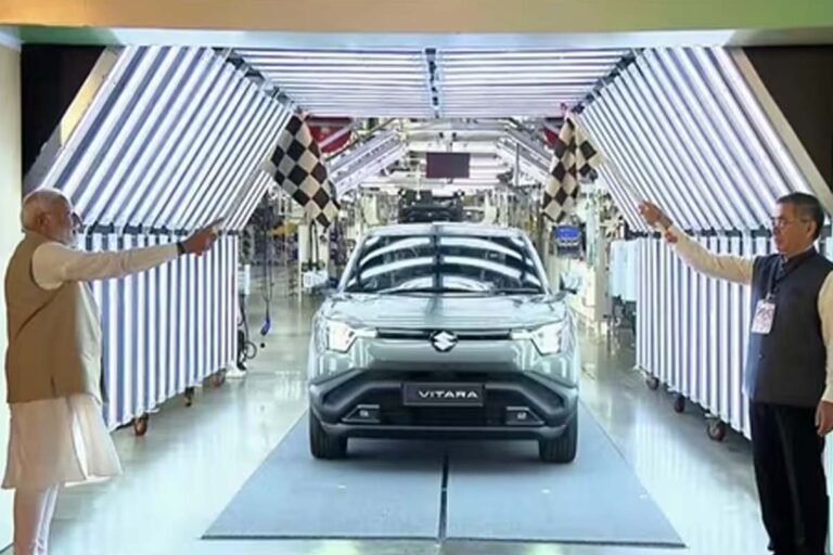 Prime Minister Narendra Modi launched the Maruti e-Vitara electric car