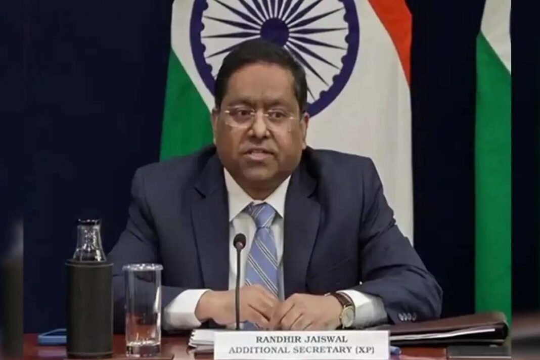 External Affairs Ministry spokesperson Randhir Jaiswal