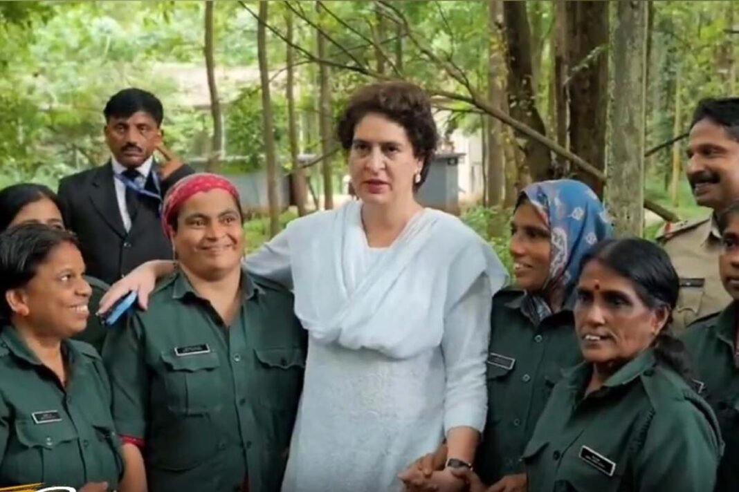 Priyanka Gandhi Vadra visits old teak plantation in Nilambur